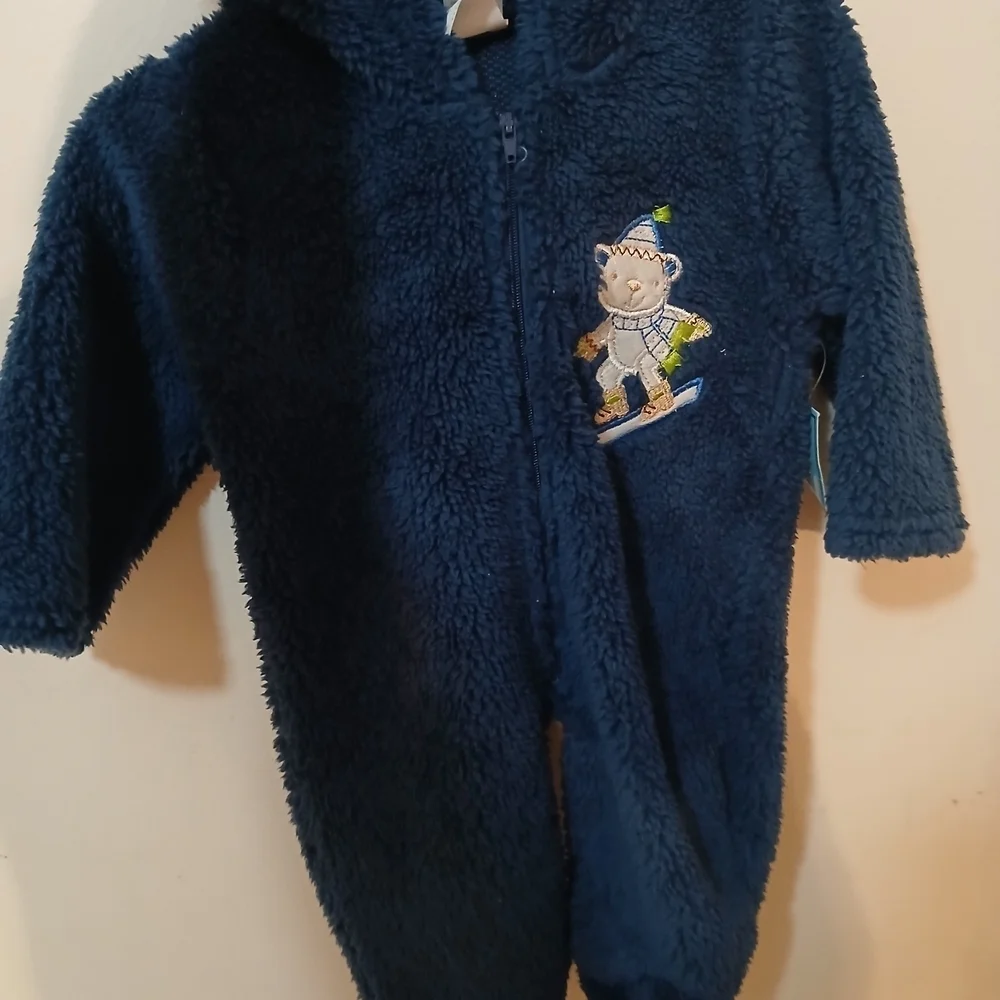Cozy Navy Blue Kids One Piece - Picture 2 of 9